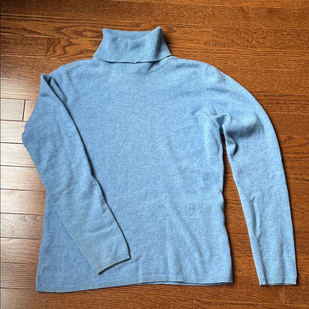 Blue cashmere Turtleneck Sweater